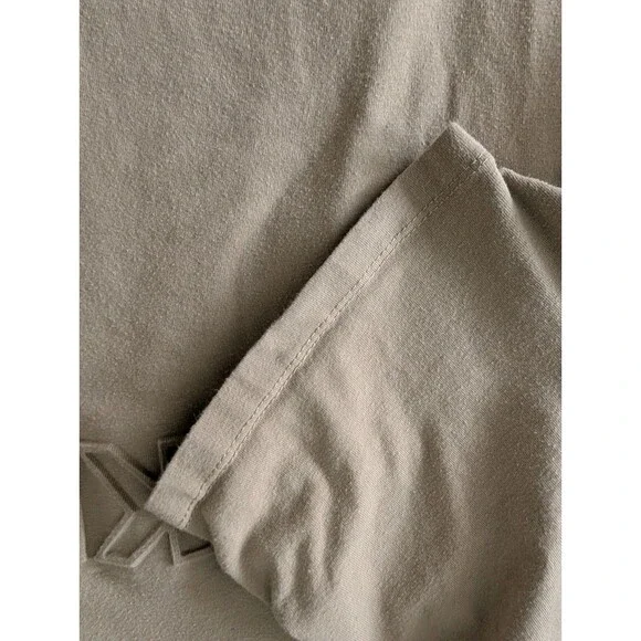 DKNY Y2K 90s Beigecore Minimal Streetwear Korean Acubi Brown Tan Tee Shirt - Picture 8 of 14